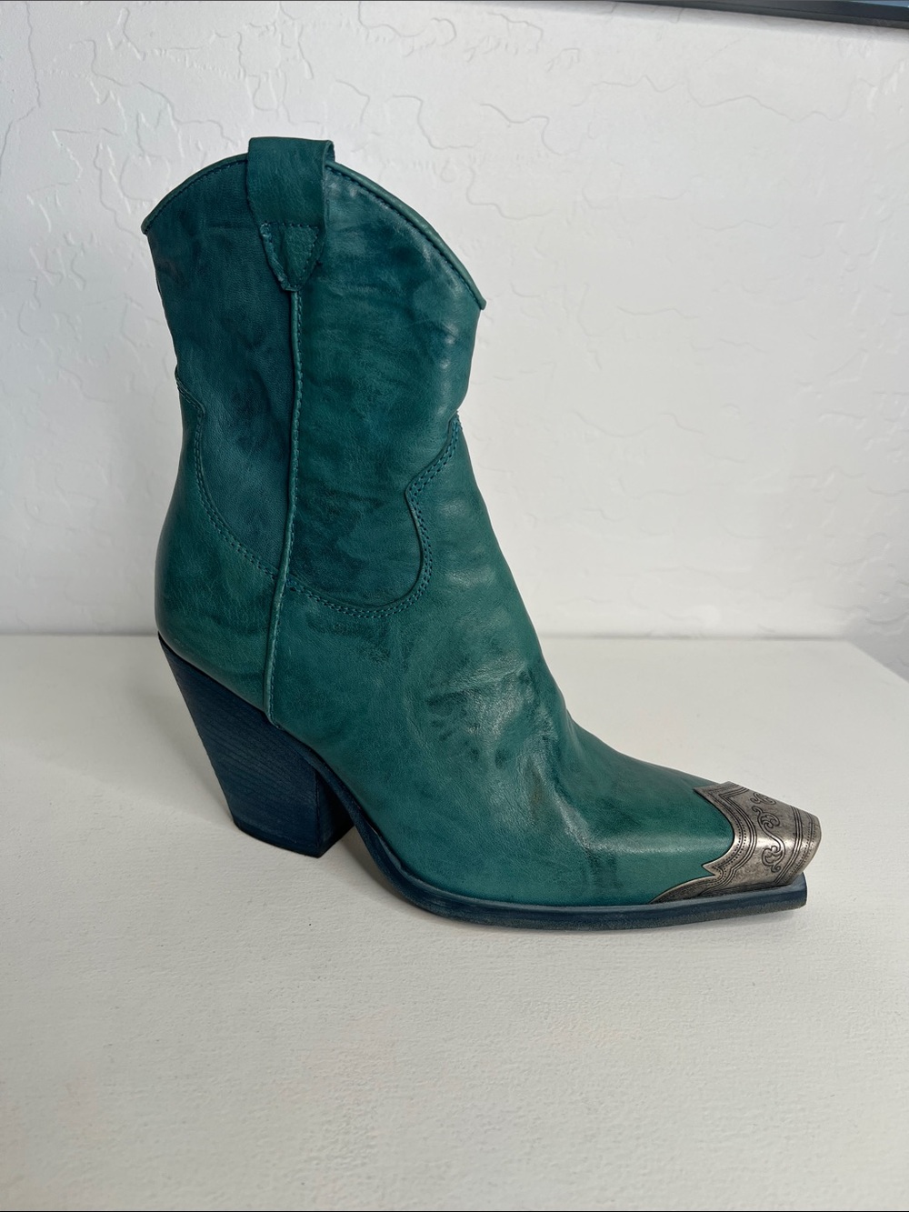 Free People Brayden western boots teal turquoise size 37.5